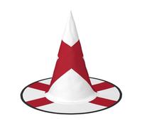 JEJEA Alabama State Flag Print Women'S Large Witch Hat Witch Hat Witches Hats Halloween Cosplay Party Accessory