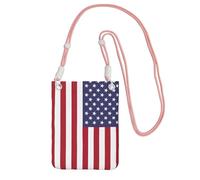 JEJEA American Flag Print Crossbody Phone Bag For Women Men, Adjustable Strap Phone Purse, For Travel Shopping