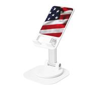 JEJEA American Flag Print Rotating Cell Stand,Cell Phone Stand For Desk,Adjustable Phone Holder, For All Phones