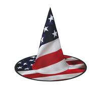 JEJEA American Flag Print Women'S Large Witch Hat Witch Hat Witches Hats Halloween Cosplay Party Accessory