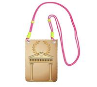 JEJEA Antique Building With Roman Olive Branch And Greek Print Crossbody Phone Bag For Women Men, Adjustable Strap Phone Purse, For Travel Shopping