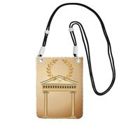 JEJEA Antique Building With Roman Olive Branch And Greek Print Crossbody Phone Bag For Women Men, Adjustable Strap Phone Purse, For Travel Shopping