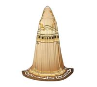 JEJEA Antique Building With Roman Olive Branch And Greek Print Halloween Cosplay Christmas Party Outfits Hooded Wizard Robe Halloween Cloak Medieval Renaissance