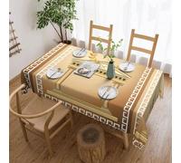 JEJEA Antique Building with Roman Olive Branch and Greek print Rectangle Tablecloth Waterproof Wrinkle Free Table Cloth For Kitchen Dining Tabletop