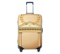 JEJEA Antique Building with Roman Olive Branch and Greek Print Suitcase Cover Protector Travel Luggage Cover Suitcase Washable Baggage Covers Anti-Scratch