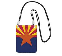 JEJEA Arizona State Flag Print Crossbody Phone Bag For Women Men, Adjustable Strap Phone Purse, For Travel Shopping