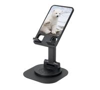 JEJEA Baby Polar Bear Print Rotating Cell Stand,Cell Phone Stand For Desk,Adjustable Phone Holder, For All Phones