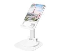 JEJEA Beautiful Eiffel Tower Paris Print Rotating Cell Stand,Cell Phone Stand For Desk,Adjustable Phone Holder, For All Phones