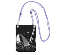 JEJEA Black And White Golf Print Crossbody Phone Bag For Women Men, Adjustable Strap Phone Purse, For Travel Shopping