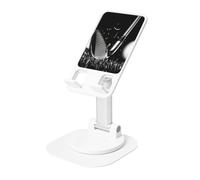 JEJEA Black And White Golf Print Rotating Cell Stand,Cell Phone Stand For Desk,Adjustable Phone Holder, For All Phones