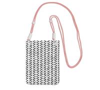 JEJEA Black And White Pattern Print Crossbody Phone Bag For Women Men, Adjustable Strap Phone Purse, For Travel Shopping
