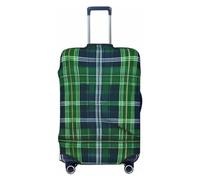 JEJEA Blue Scottish Tartan Print Suitcase Cover Protector Travel Luggage Cover Suitcase Washable Baggage Covers Anti-Scratch