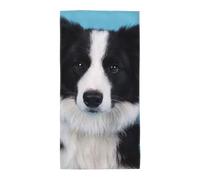 JEJEA Border Collie Print Bath Towels Lighter Weight Quicker To Dry Super Soft And Absorbent, Perfect For Bathroom