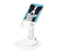 JEJEA Border Collie Print Rotating Cell Stand,Cell Phone Stand For Desk,Adjustable Phone Holder, For All Phones
