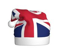 JEJEA British Flag Print Gorros De Navidad Para Adultos, Santa Hats For Funny, Novelty Christmas Hats, For Xmas Party