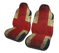 JEJEA British Flag Print Universal Car Seat Protector, 2 Pcs Universal Non-Slip Car Accessories Seat Cover For Truck Suv Sea