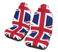 JEJEA British Flag Print Universal Car Seat Protector, 2 Pcs Universal Non-Slip Car Accessories Seat Cover For Truck Suv Sea