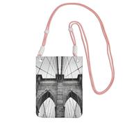 JEJEA Brooklyn Bridge Print Crossbody Phone Bag For Women Men, Adjustable Strap Phone Purse, For Travel Shopping