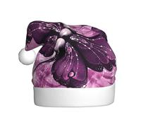 JEJEA Butterfly1 Print Gorros De Navidad Para Adultos, Santa Hats For Funny, Novelty Christmas Hats, For Xmas Party