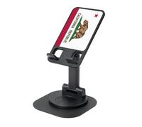 JEJEA California State Flag Print Rotating Cell Stand,Cell Phone Stand For Desk,Adjustable Phone Holder, For All Phones