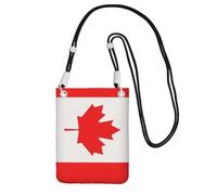 JEJEA Canadian Flag Print Crossbody Phone Bag For Women Men, Adjustable Strap Phone Purse, For Travel Shopping