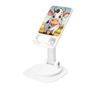 JEJEA Cartoon Milk Cow Print Rotating Cell Stand,Cell Phone Stand For Desk,Adjustable Phone Holder, For All Phones