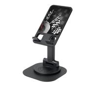 JEJEA Checkered Flag Racing Print Rotating Cell Stand,Cell Phone Stand For Desk,Adjustable Phone Holder, For All Phones