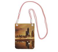 JEJEA Chicago Print Crossbody Phone Bag For Women Men, Adjustable Strap Phone Purse, For Travel Shopping