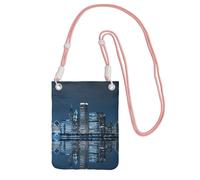 JEJEA Chicago Reflected Print Crossbody Phone Bag For Women Men, Adjustable Strap Phone Purse, For Travel Shopping