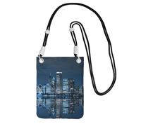 JEJEA Chicago Reflected Print Crossbody Phone Bag For Women Men, Adjustable Strap Phone Purse, For Travel Shopping