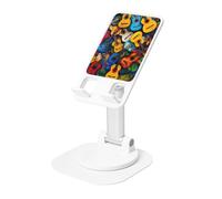 JEJEA Color Acoustic And Guitars Print Rotating Cell Stand,Cell Phone Stand For Desk,Adjustable Phone Holder, For All Phones