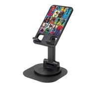 JEJEA Color Acoustic And Guitars Print Rotating Cell Stand,Cell Phone Stand For Desk,Adjustable Phone Holder, For All Phones