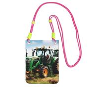 JEJEA Company Farm Tractor Print Crossbody Phone Bag For Women Men, Adjustable Strap Phone Purse, For Travel Shopping