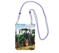 JEJEA Company Farm Tractor Print Crossbody Phone Bag For Women Men, Adjustable Strap Phone Purse, For Travel Shopping