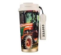 JEJEA Company Farm Tractors Print Stainless Steel Insulated Mugs, Double Wall Coffee Cups, Coffee Travel Mug for Home Office