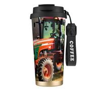 JEJEA Company Farm Tractors Print Stainless Steel Insulated Mugs, Double Wall Coffee Cups, Coffee Travel Mug for Home Office
