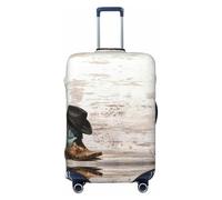 JEJEA Cowboy Hat and Boots Print Suitcase Cover Protector Travel Luggage Cover Suitcase Washable Baggage Covers Anti-Scratch