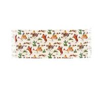 JEJEA Cowboy Ride Horse Print Print Faux Cashmere Scarf With Tassels, Soft Warm Winter Scarf, Stylish Wrap For Women Men