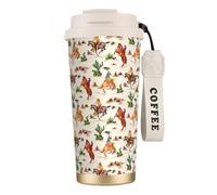 JEJEA Cowboy Ride Horse Print Stainless Steel Insulated Mugs, Double Wall Coffee Cups, Coffee Travel Mug for Home Office