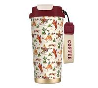 JEJEA Cowboy Ride Horse Print Stainless Steel Insulated Mugs, Double Wall Coffee Cups, Coffee Travel Mug for Home Office