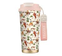 JEJEA Cowboy Ride Horse Print Stainless Steel Insulated Mugs, Double Wall Coffee Cups, Coffee Travel Mug for Home Office