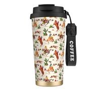 JEJEA Cowboy Ride Horse Print Stainless Steel Insulated Mugs, Double Wall Coffee Cups, Coffee Travel Mug for Home Office