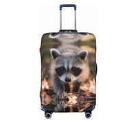 JEJEA Cub Raccoon Print Suitcase Cover Protector Travel Luggage Cover Suitcase Washable Baggage Covers Anti-Scratch