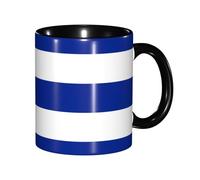JEJEA Cuban Flag Print 11 Oz Pottery Mug, Ceramic Coffee Cups Elegant Tea Mugs with Gift Box for Women with 6 Colors