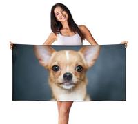 JEJEA Cute Chihuahua Print 70x140cm Beach Towel, Quick Dry Bathroom Bath Pool Swim Towels,Men Women Adults Gift