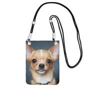 JEJEA Cute Chihuahua Print Crossbody Phone Bag For Women Men, Adjustable Strap Phone Purse, For Travel Shopping