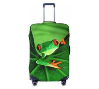 JEJEA Cute Frog Print Suitcase Cover Protector Travel Luggage Cover Suitcase Washable Baggage Covers Anti-Scratch