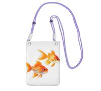 JEJEA Cute Goldfishes Print Crossbody Phone Bag For Women Men, Adjustable Strap Phone Purse, For Travel Shopping