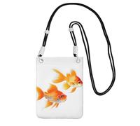 JEJEA Cute Goldfishes Print Crossbody Phone Bag For Women Men, Adjustable Strap Phone Purse, For Travel Shopping