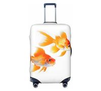 JEJEA Cute Goldfishes Print Suitcase Cover Protector Travel Luggage Cover Suitcase Washable Baggage Covers Anti-Scratch
